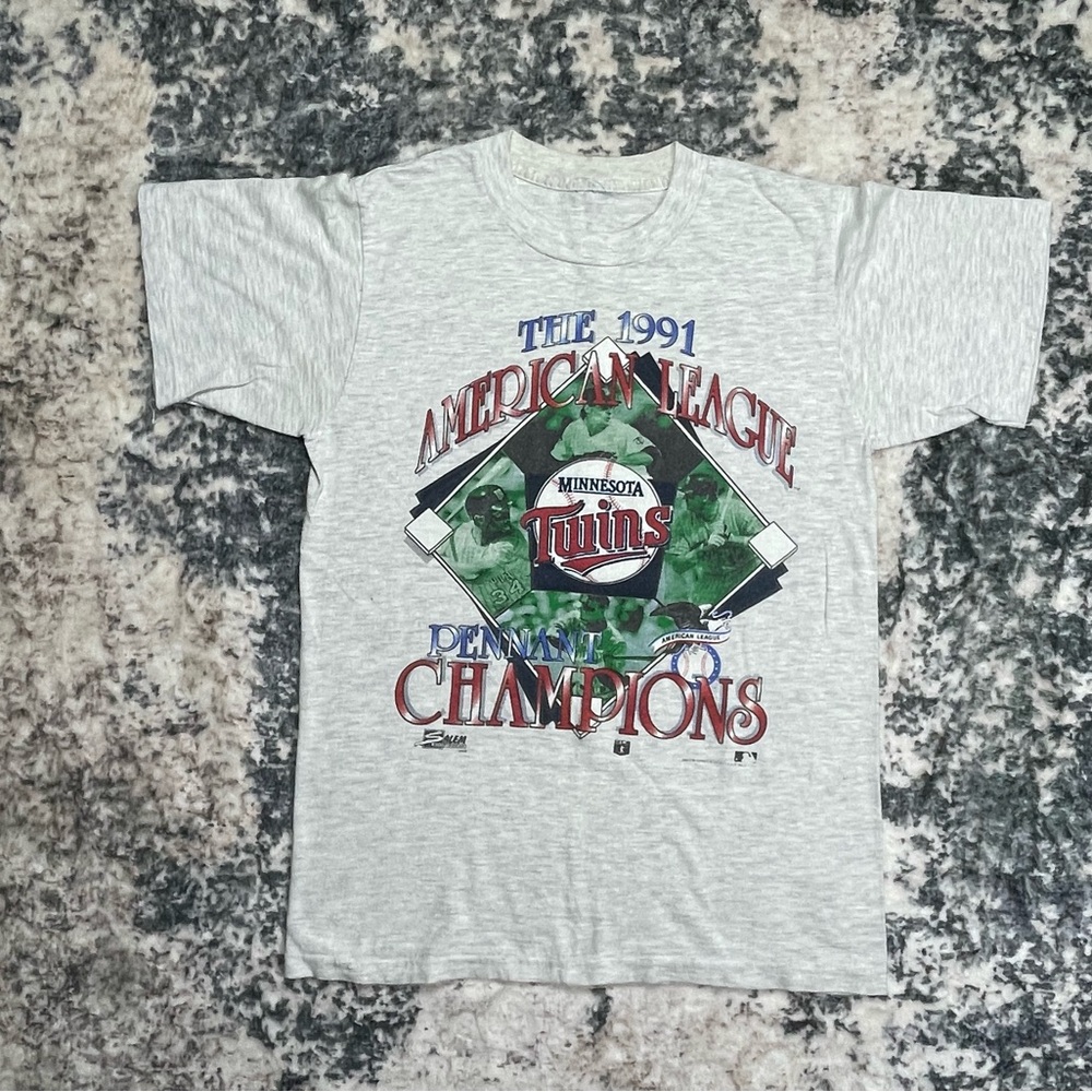 1991 Minnesota Twins MLB NL Pennant Champions Salem Sportswear Vintage T-Shirt M